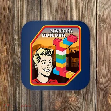 Master Builder Construction Building Blocks Bricks Engineer Coaster