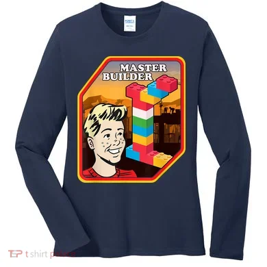 Master Builder Construction Building Blocks Bricks Engineer Women's Long Sleeve Shirt