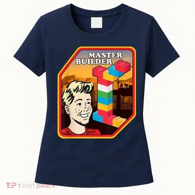 Master Builder Construction Building Blocks Bricks Engineer Women's T-Shirt