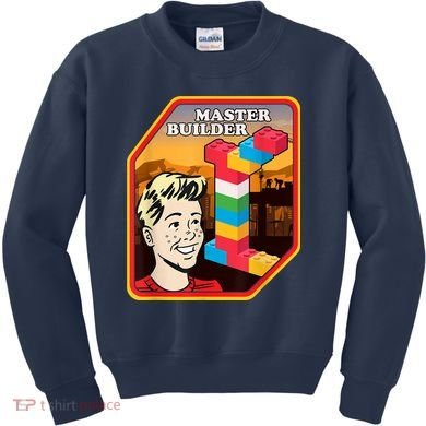Master Builder Construction Building Blocks Bricks Engineer Kids Sweatshirt