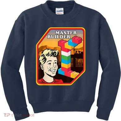 Master Builder Construction Building Blocks Bricks Engineer Kids Sweatshirt