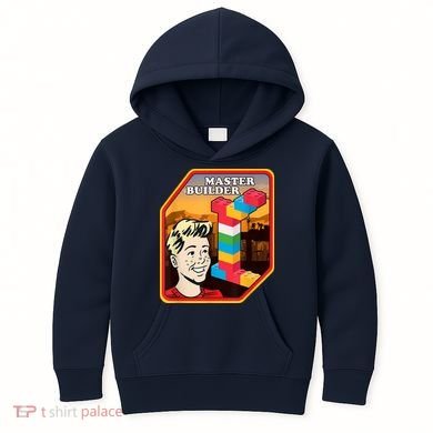Master Builder Construction Building Blocks Bricks Engineer Kids Hoodie