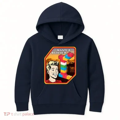 Master Builder Construction Building Blocks Bricks Engineer Kids Hoodie