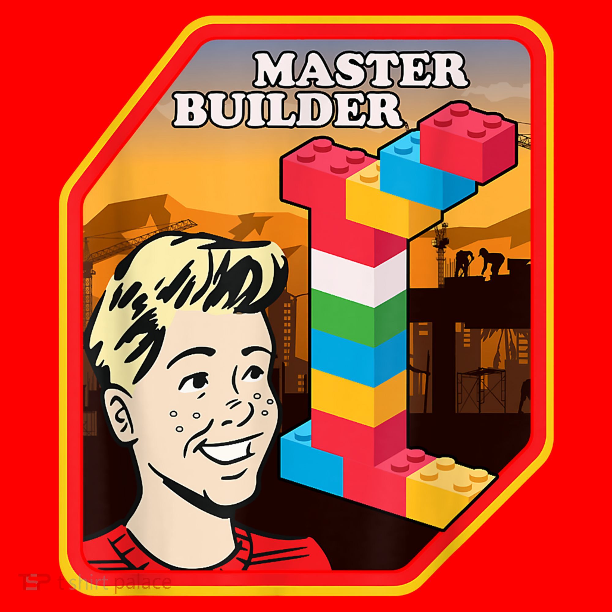 Master Builder Construction Building Blocks Bricks Engineer Santa Hat