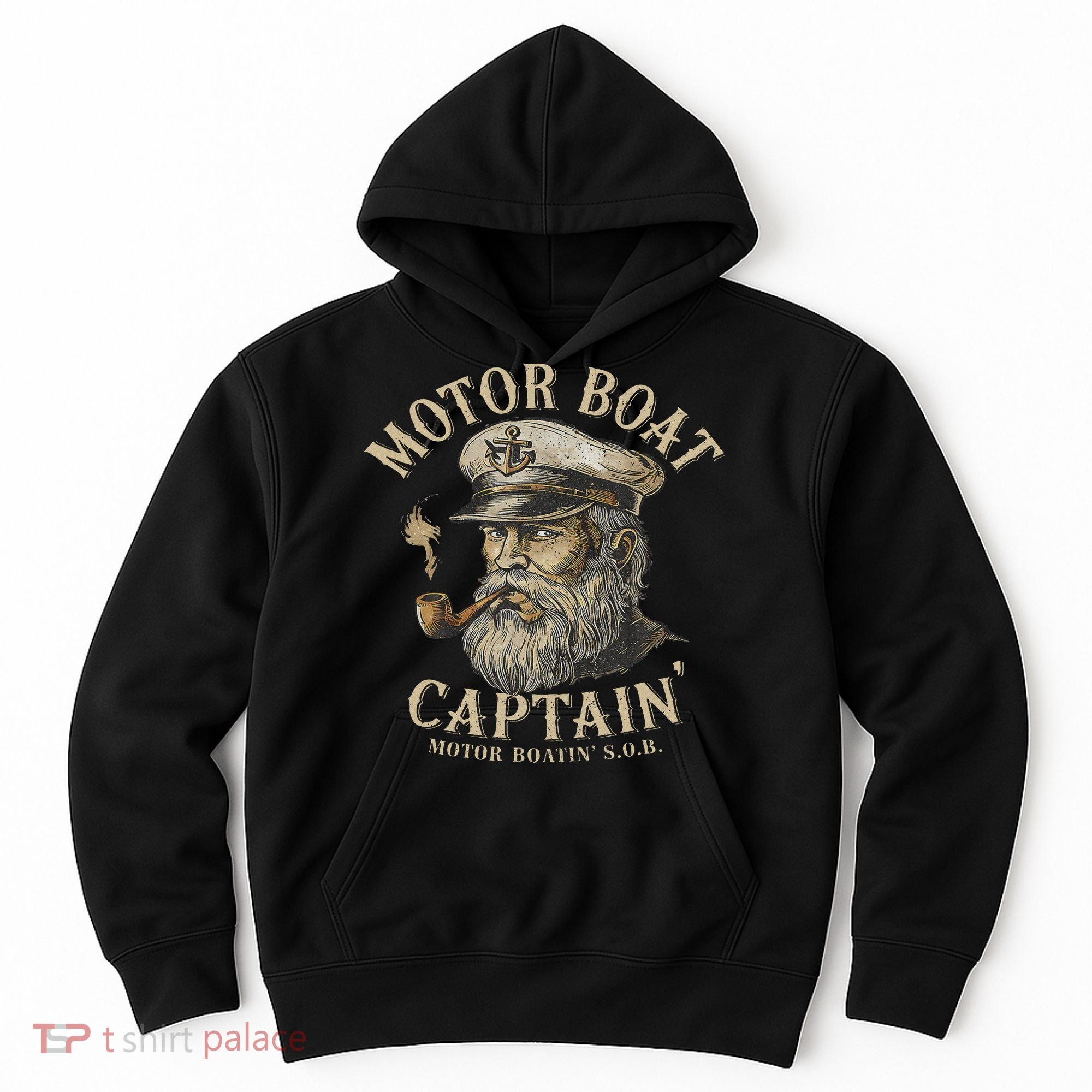 Motor Boat Captain Funny Pontoon Boating Motor Boatin Lake Hoodie