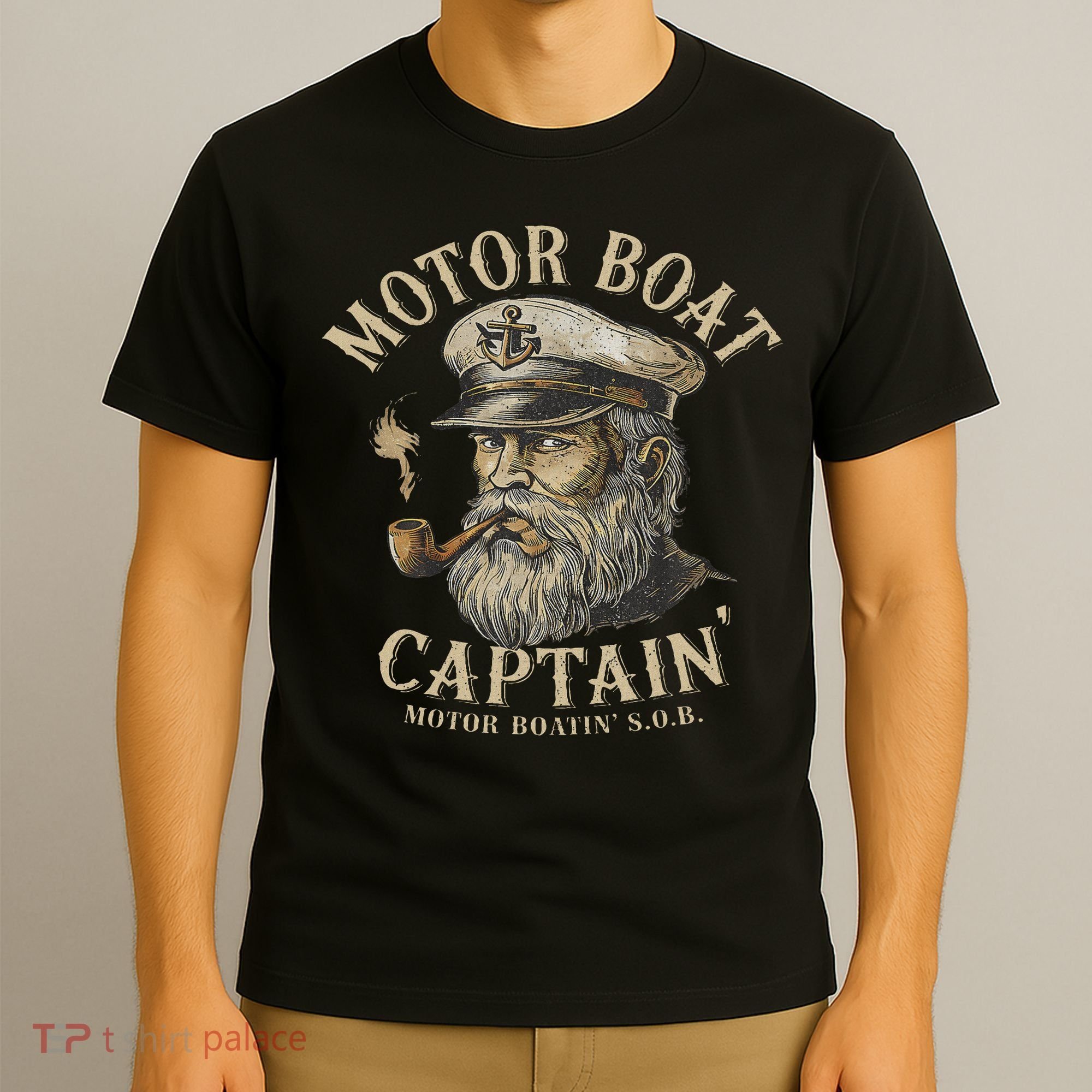 Motor Boat Captain Funny Pontoon Boating Motor Boatin Lake T-Shirt