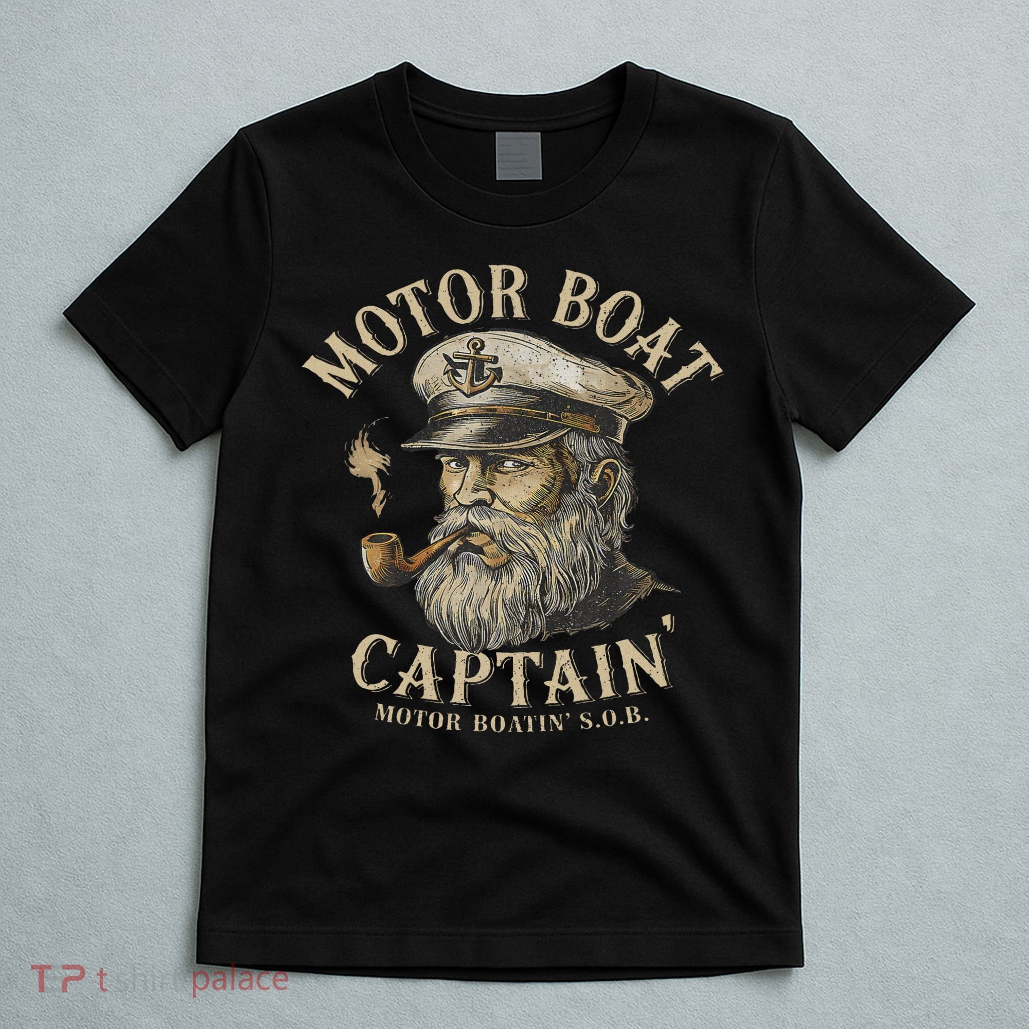 Motor Boat Captain Funny Pontoon Boating Motor Boatin Lake T-Shirt