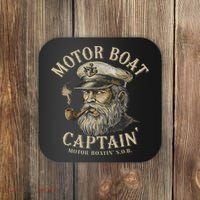 Motor Boat Captain Funny Pontoon Boating Motor Boatin Lake Coaster thumb 0