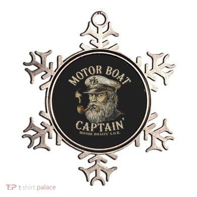 Motor Boat Captain Funny Pontoon Boating Motor Boatin Lake Ornament