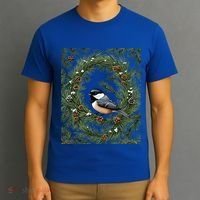 Maine Black Capped Chickadee With Pine Funny Gift T-Shirt thumb 3