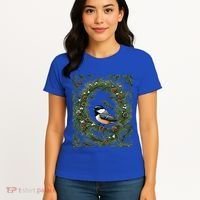 Maine Black Capped Chickadee With Pine Funny Gift Women's T-Shirt thumb 4