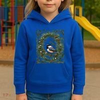 Maine Black Capped Chickadee With Pine Funny Gift Kids Hoodie thumb 3