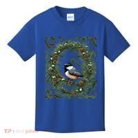 Maine Black Capped Chickadee With Pine Funny Gift Kids T-Shirt thumb 0
