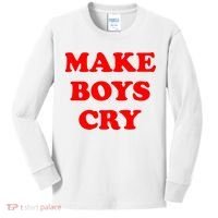 Make Boys Cry Funny Humor Kids Long Sleeve Shirt thumb 0