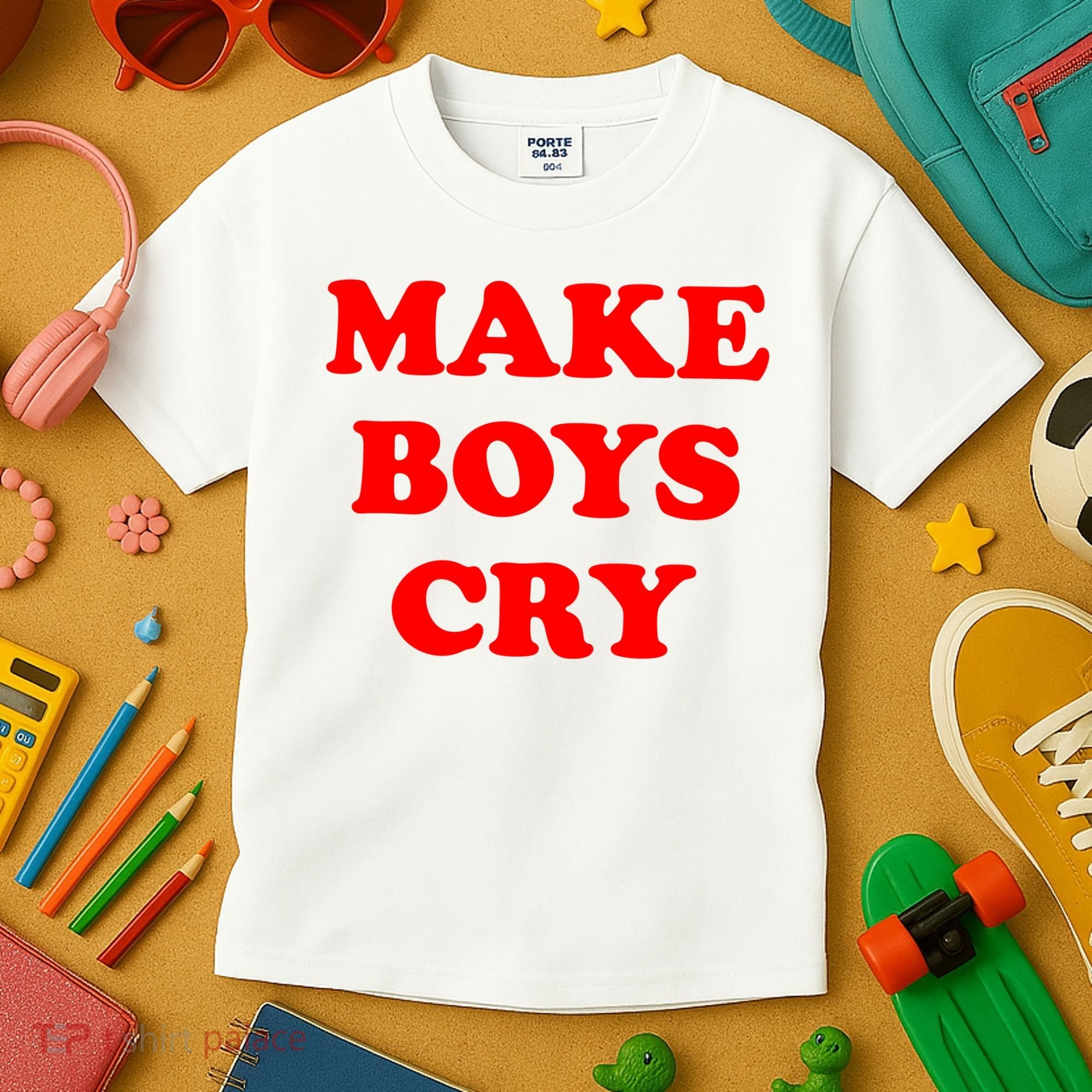 Make Boys Cry Funny Humor Kids T-Shirt