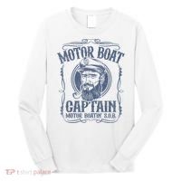 Motor Boat Captain Funny Pontoon Boating Motor Boatin Lake Long Sleeve Shirt thumb 0