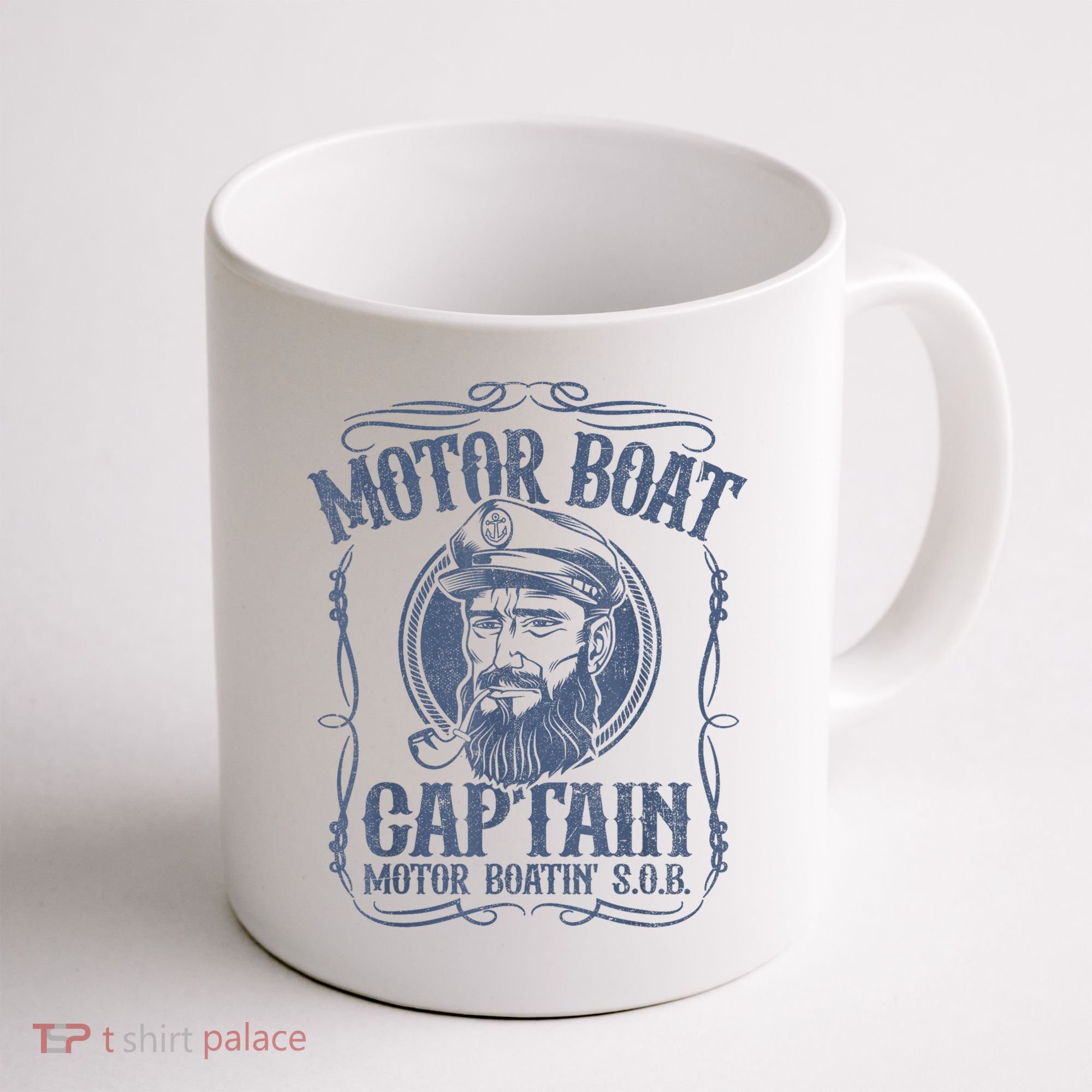 Motor Boat Captain Funny Pontoon Boating Motor Boatin Lake Coffee Mug