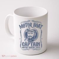 Motor Boat Captain Funny Pontoon Boating Motor Boatin Lake Coffee Mug thumb 0