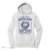 Motor Boat Captain Funny Pontoon Boating Motor Boatin Lake Women's Hoodie thumb 0