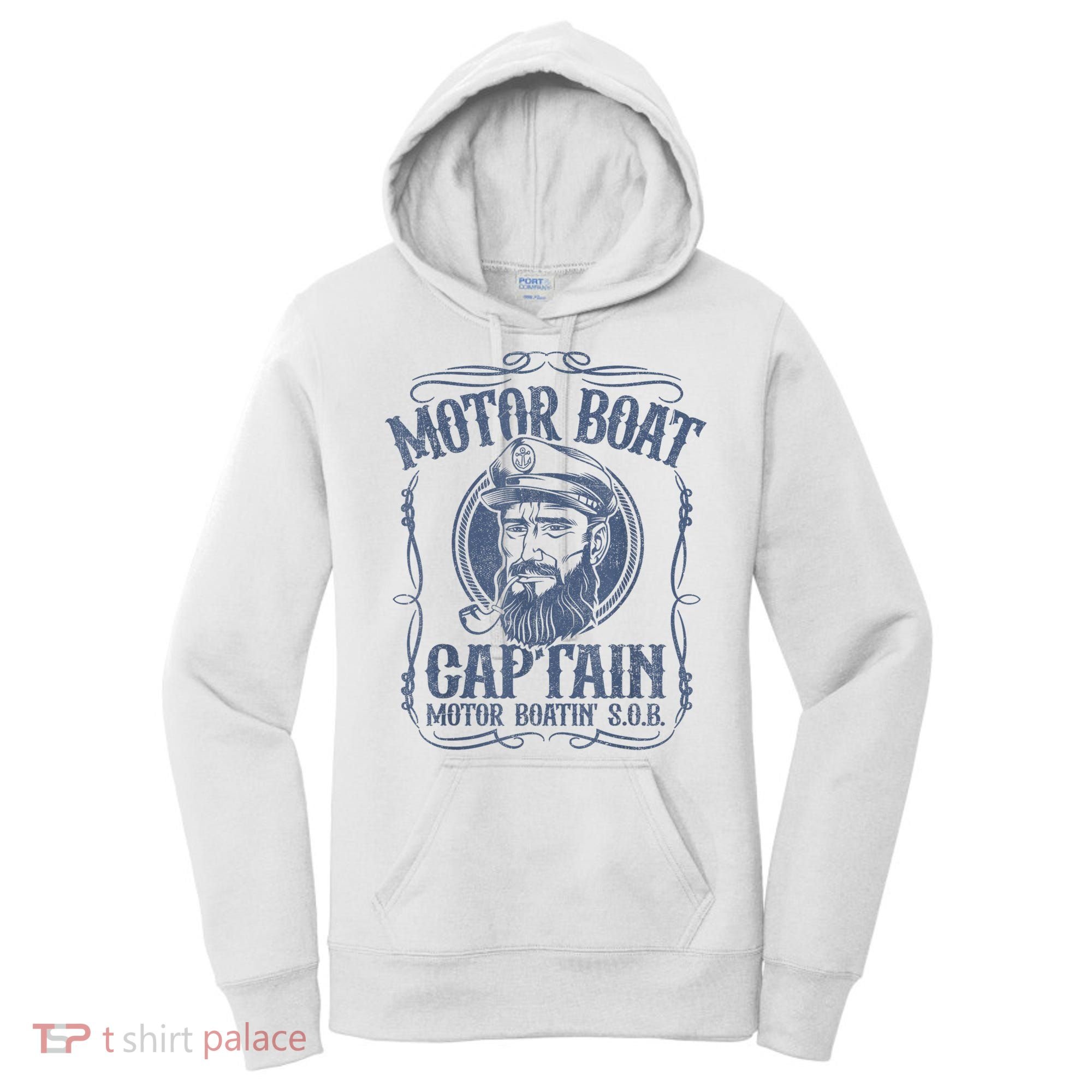 Motor Boat Captain Funny Pontoon Boating Motor Boatin Lake Women's Hoodie