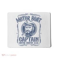 Motor Boat Captain Funny Pontoon Boating Motor Boatin Lake Mousepad thumb 0