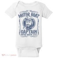 Motor Boat Captain Funny Pontoon Boating Motor Boatin Lake Baby Bodysuit thumb 0