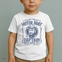 Motor Boat Captain Funny Pontoon Boating Motor Boatin Lake Toddler T-Shirt thumb 2