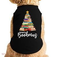 Merry Bookmas Christmas Doggie Tank thumb 0