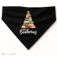 Merry Bookmas Christmas USA-Made Doggie Bandana thumb 0