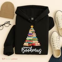 Merry Bookmas Christmas Hoodie thumb 4