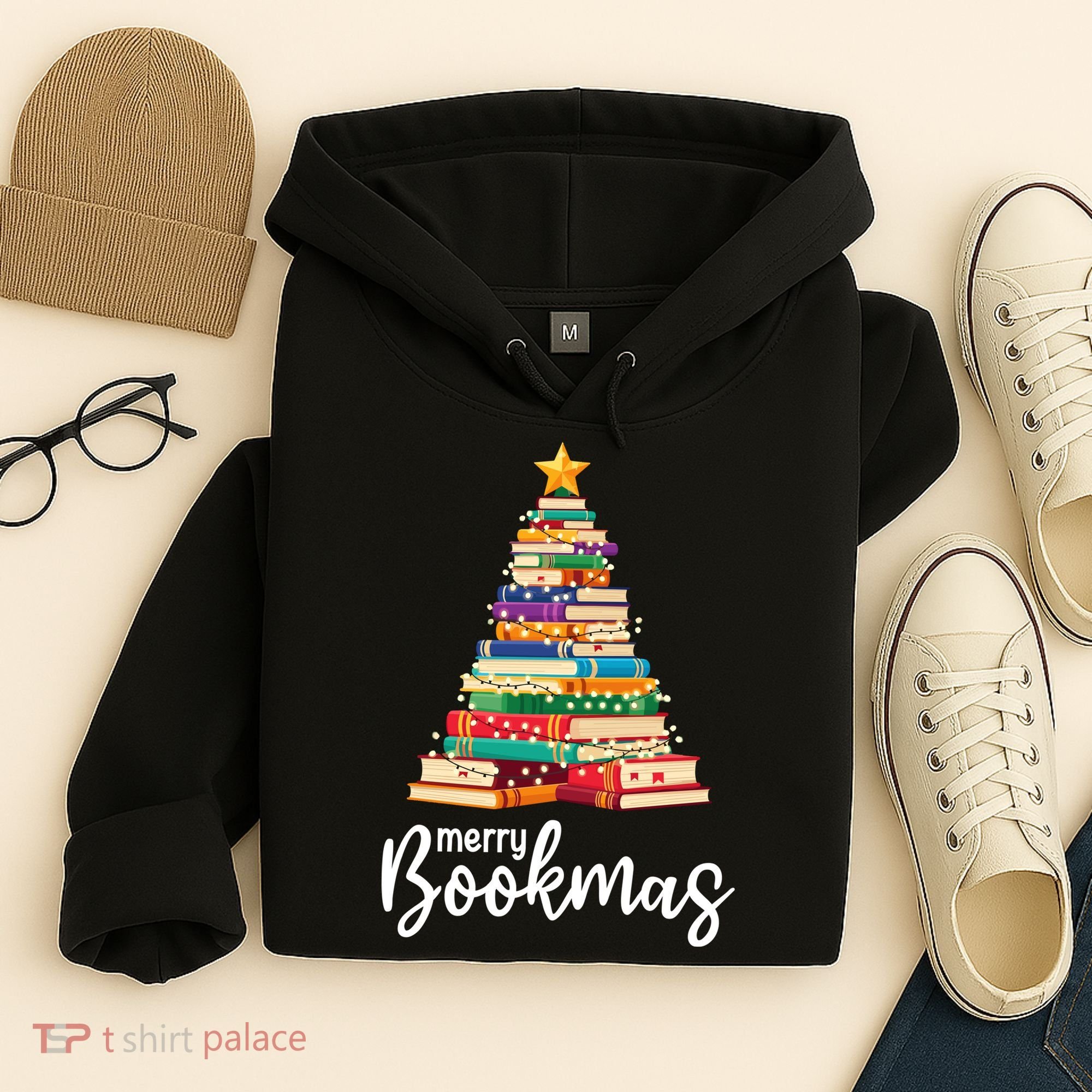 Merry Bookmas Christmas Hoodie