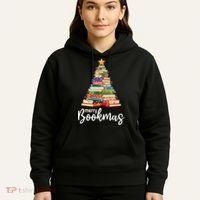 Merry Bookmas Christmas Hoodie thumb 5