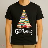 Merry Bookmas Christmas T-Shirt thumb 3