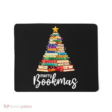 Merry Bookmas Christmas Mousepad