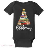 Merry Bookmas Christmas Baby Bodysuit thumb 0