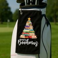 Merry Bookmas Christmas Golf Towel thumb 2