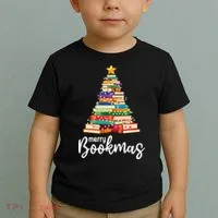 Merry Bookmas Christmas Toddler T-Shirt thumb 2