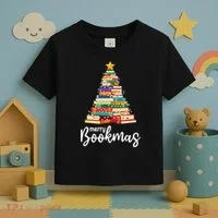 Merry Bookmas Christmas Toddler T-Shirt thumb 3