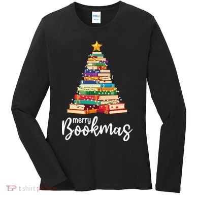 Merry Bookmas Christmas Women's Long Sleeve Shirt