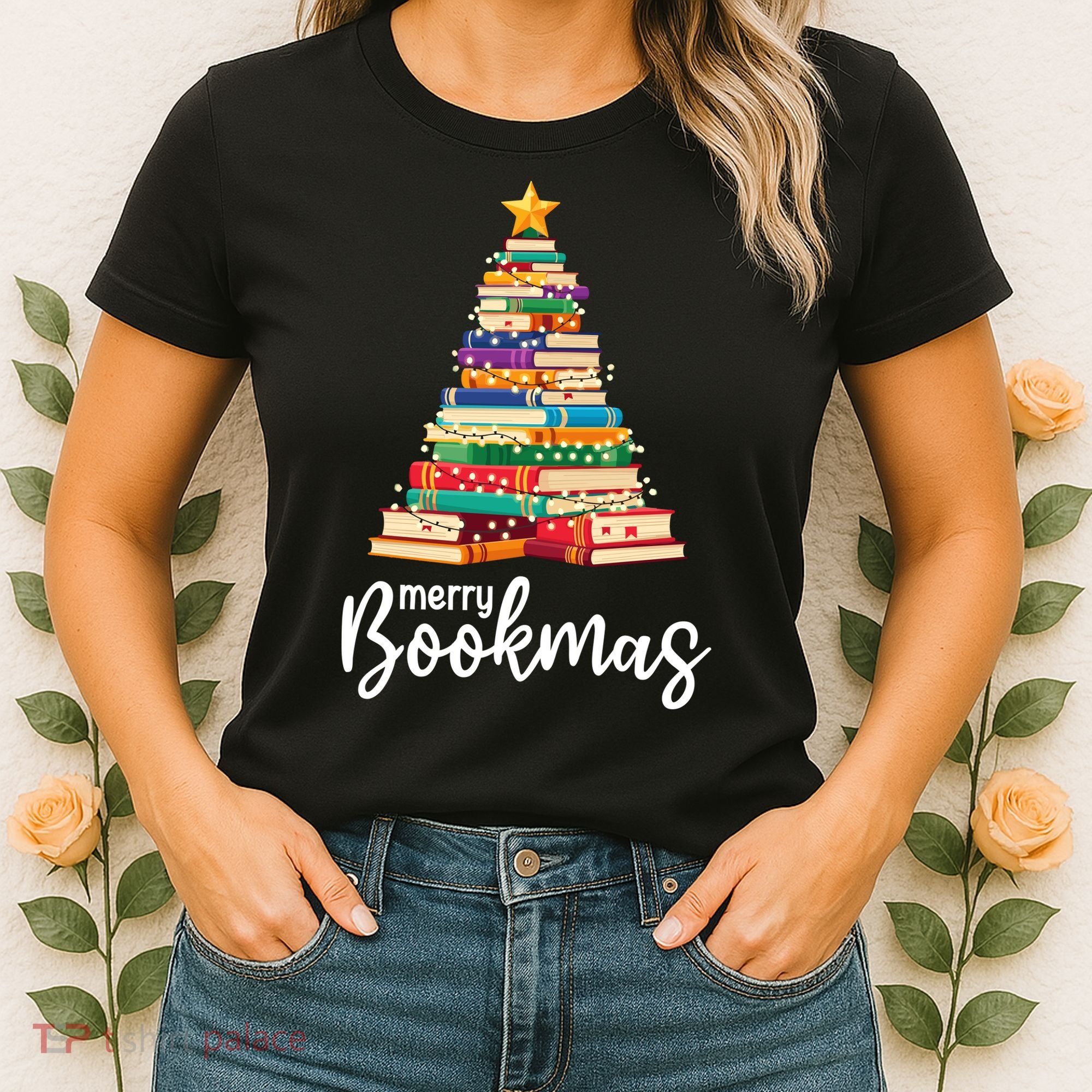 Merry Bookmas Christmas Women's T-Shirt