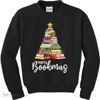 Merry Bookmas Christmas Kids Sweatshirt thumb 0