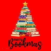 Merry Bookmas Christmas Santa Hat thumb 1