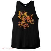 Monarch Butterfly Colourful Butterfly Ladies PosiCharge Tri-Blend Wicking Tank thumb 0