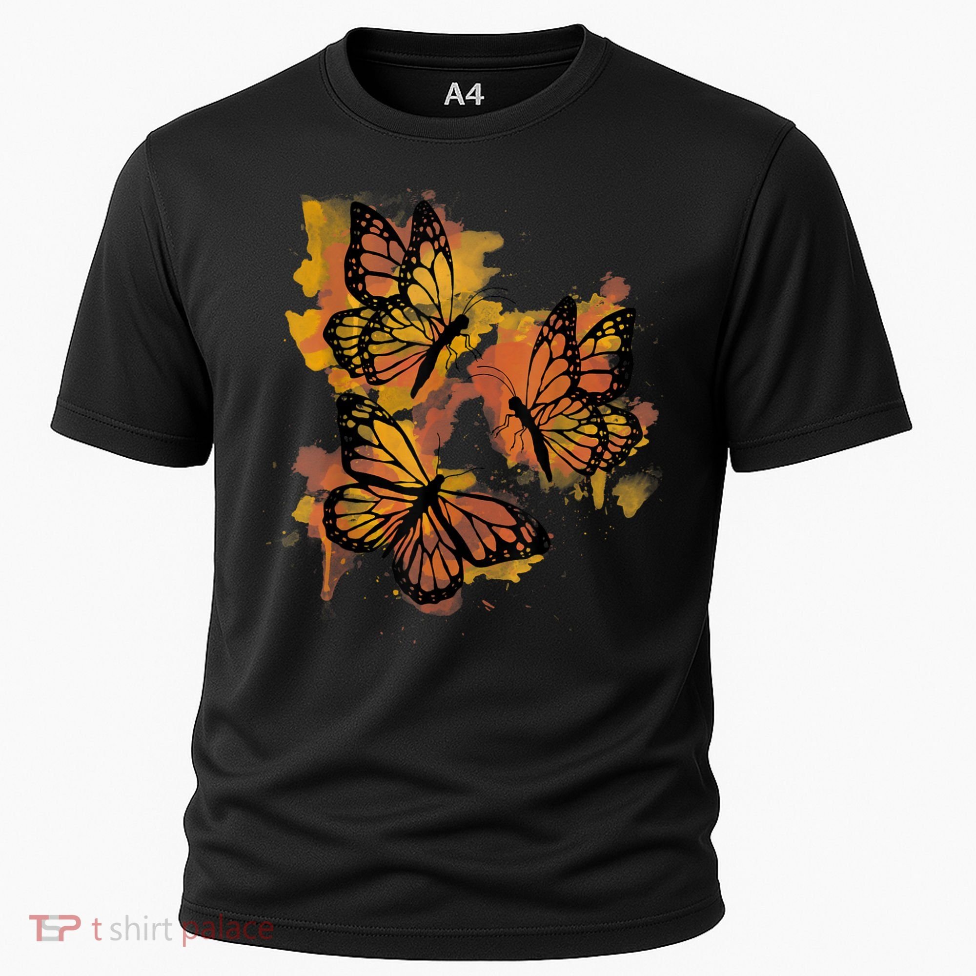 Monarch Butterfly Colourful Butterfly Cooling Performance Crew T-Shirt