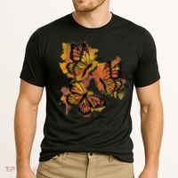 Monarch Butterfly Colourful Butterfly Cooling Performance Crew T-Shirt thumb 2
