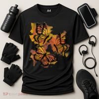 Monarch Butterfly Colourful Butterfly Cooling Performance Crew T-Shirt thumb 3