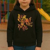 Monarch Butterfly Colourful Butterfly Kids Hoodie thumb 3