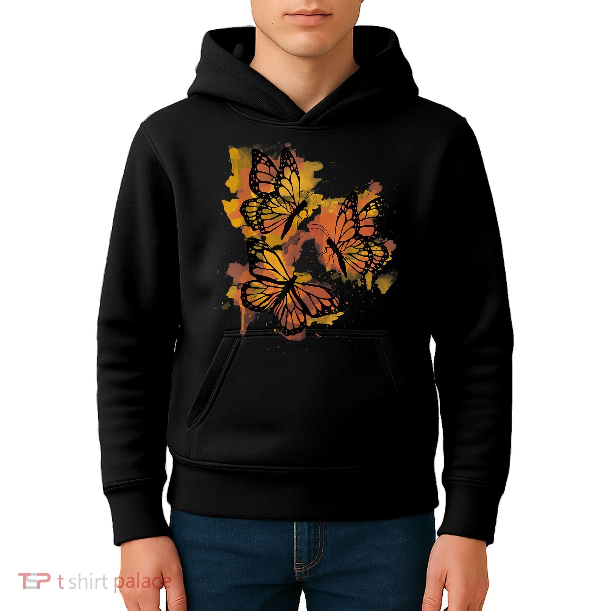 Monarch Butterfly Colourful Butterfly Kids Hoodie