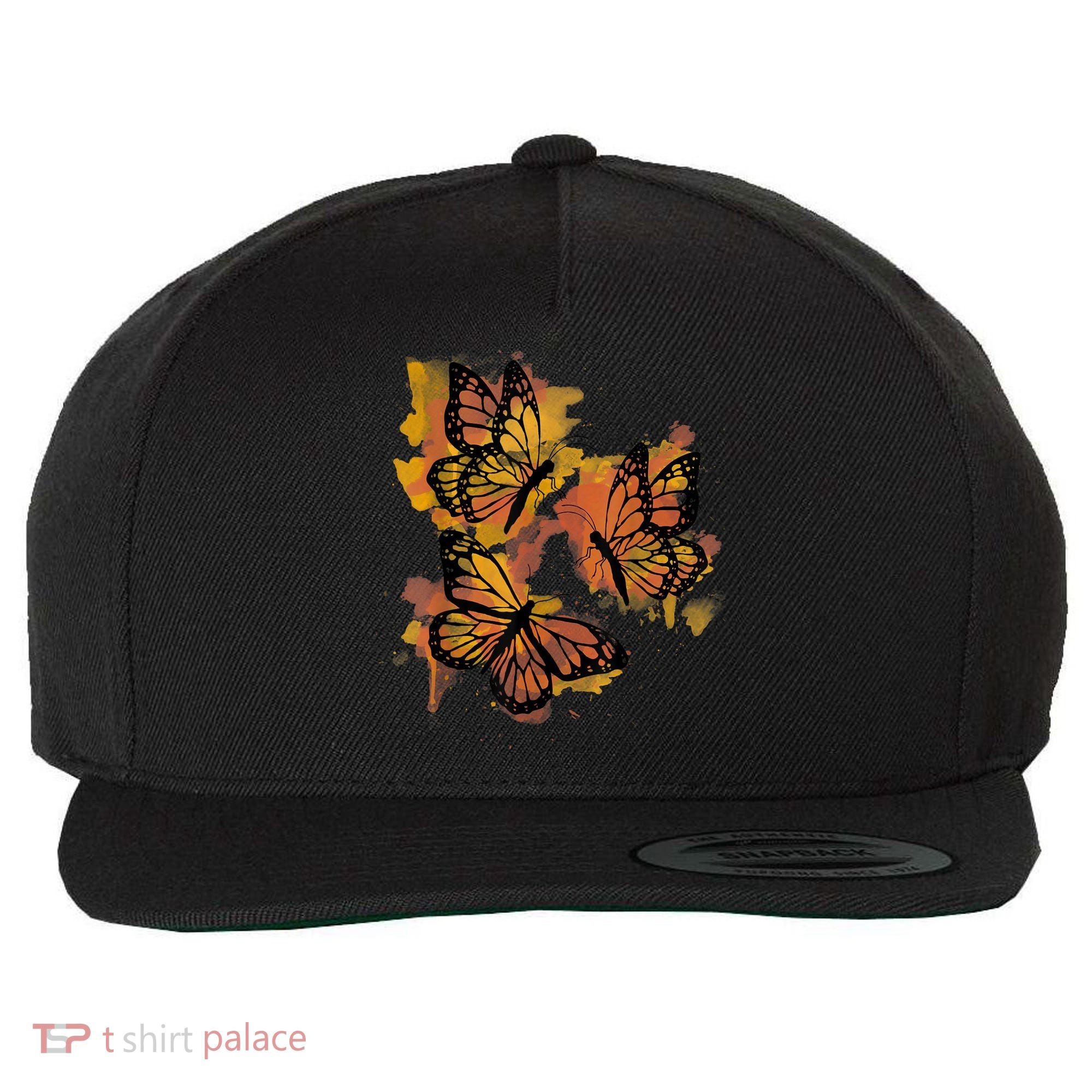 Monarch Butterfly Colourful Butterfly Wool Snapback Cap
