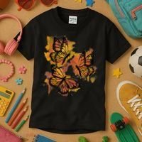 Monarch Butterfly Colourful Butterfly Kids T-Shirt thumb 3